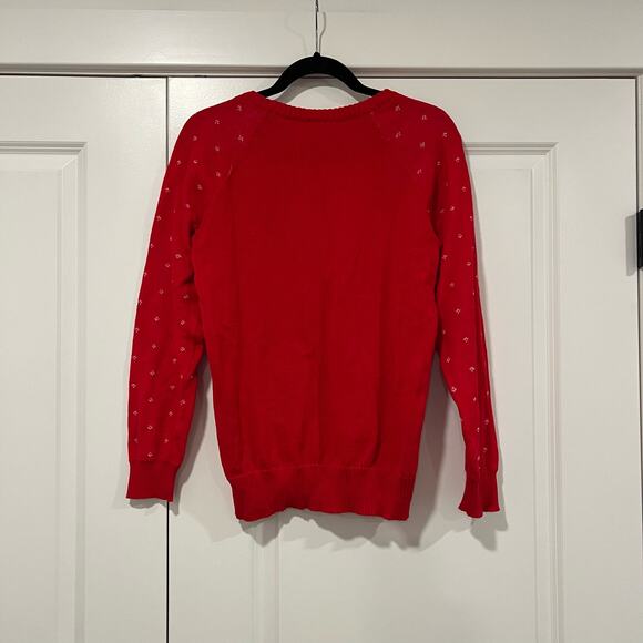 Disney‎ Women's Christmas Mickey Crewneck Sweater in Red Size Medium - Picture 2 of 7